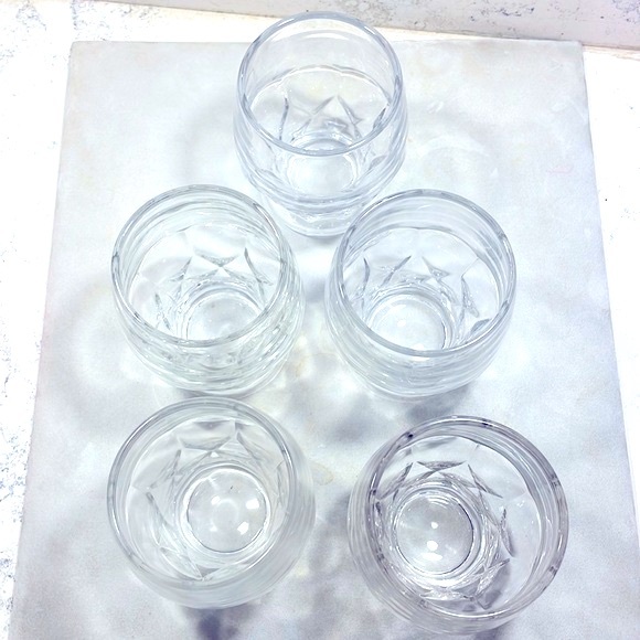 Georgian Tumblers Set of 5 Cambridge Glass Co Vintage 4 Sided Diamond Design EUC - Picture 4 of 10